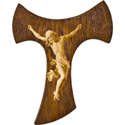 Cristo Barroco en cruz de Tau